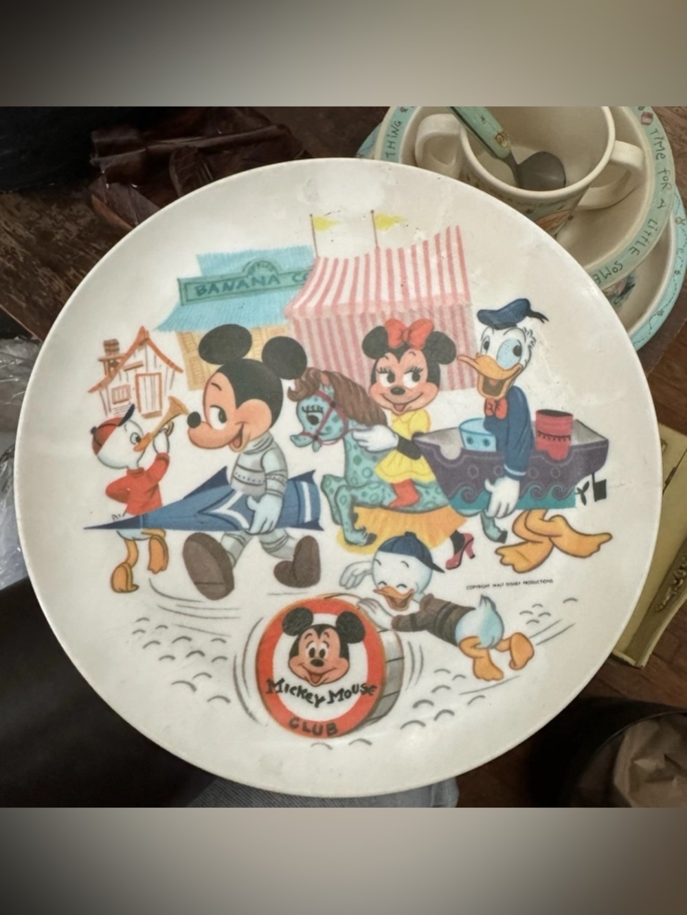 Vintage Disney Mickey Mouse Club Kids Parade Decorative Plate